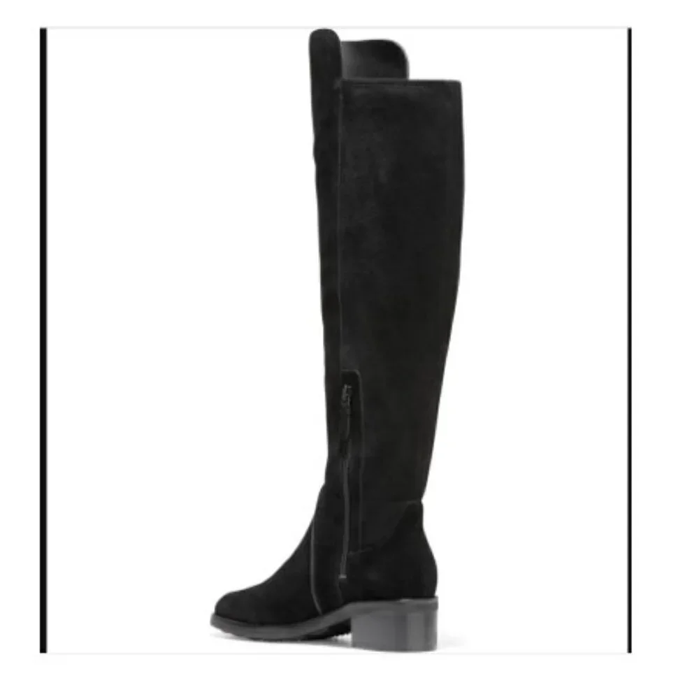Cole Haan Calgary Water Resistant OTK Boot over the knee black 5 NEW